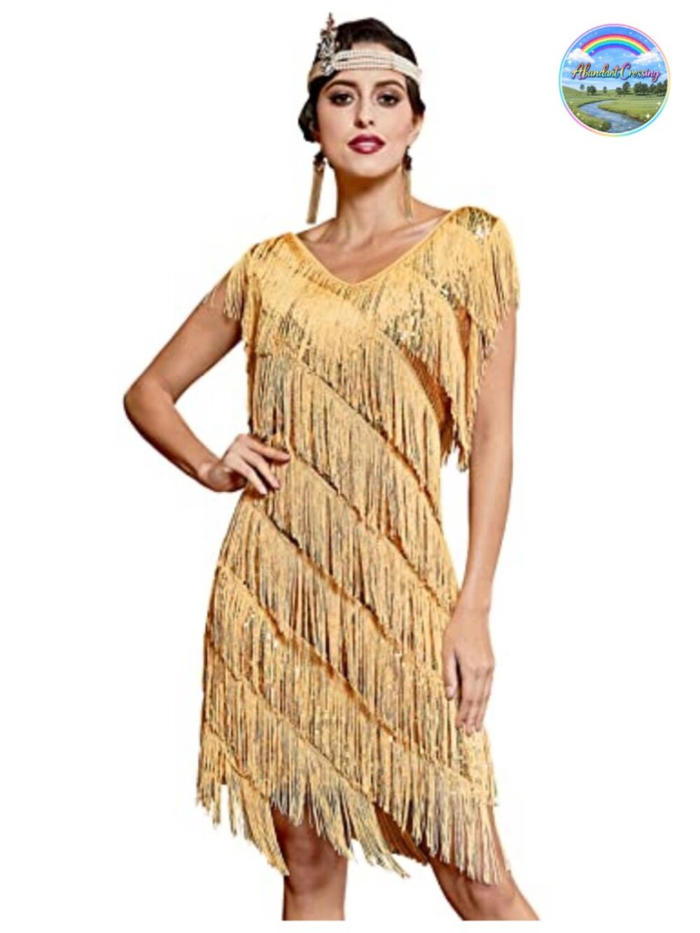 PrettyGuide Flapper Dress Sequined Fringe 1920s Gatsby Party Cocktail
